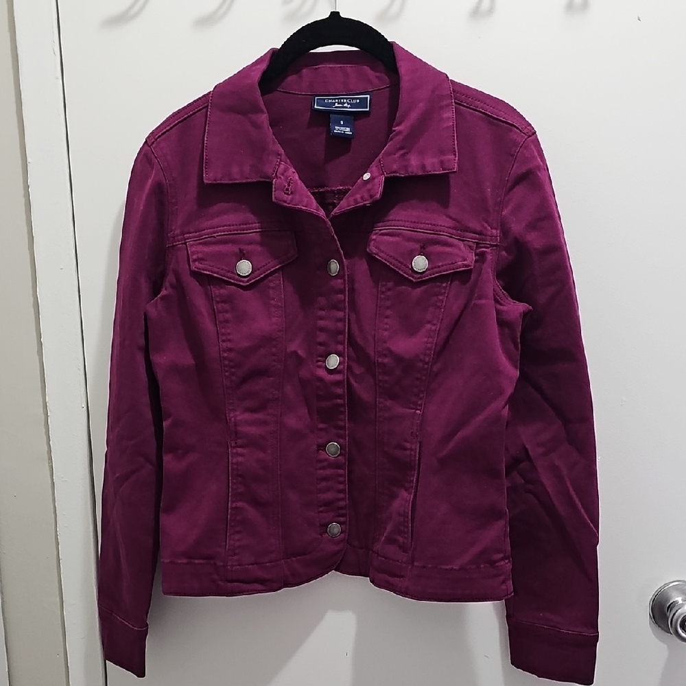Charter Club Magenta Jean Jacket